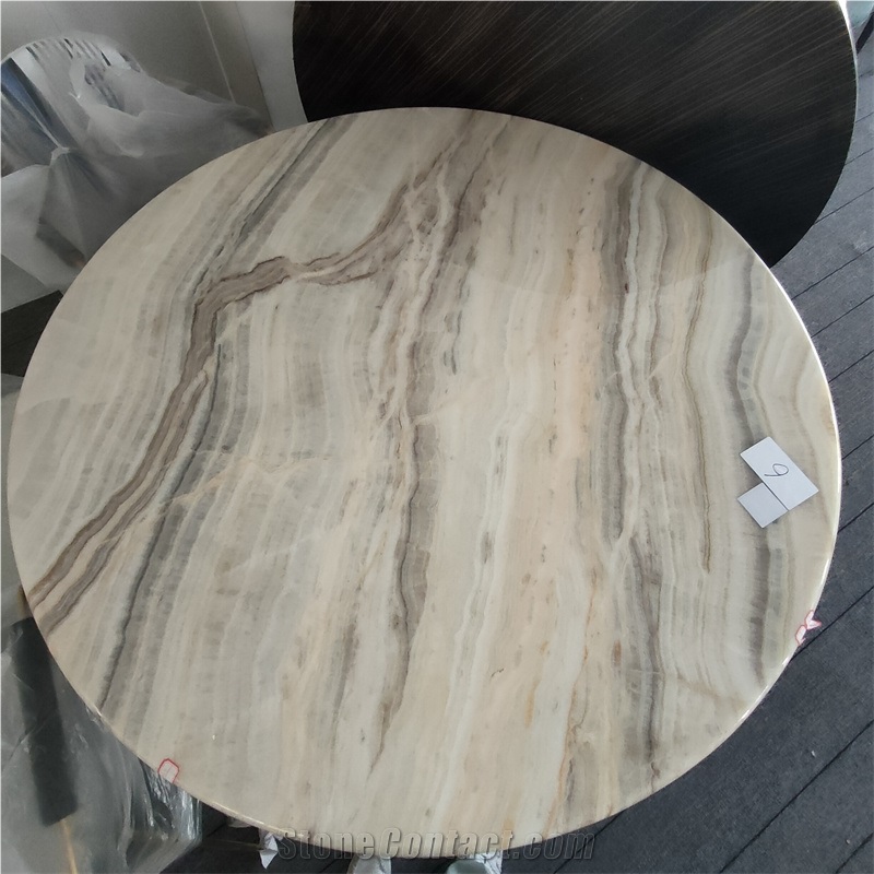 Modern Home Rainbow Onyx For Furniture Dining Room Table Top