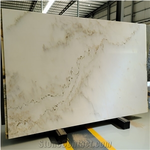Palissandro Beige Marble Slab With Green Lines For Project