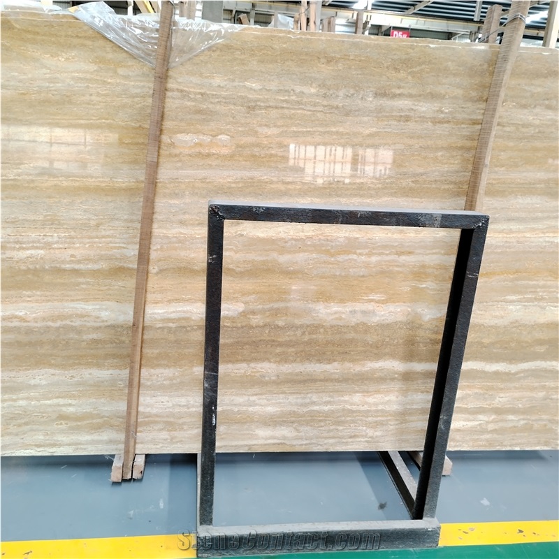 Premium Quality Antique Yellow Travertine Slabs And Walling