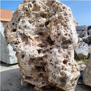 Red Coralline Taihu Lake Stone For Design Garden