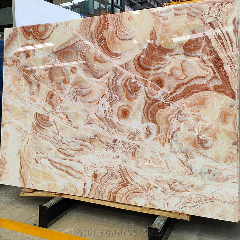 Red Onyx Slab Jade Cloud  For Wall And Slab