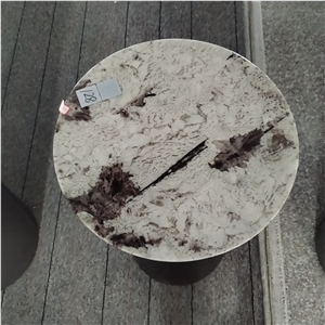 Splendor White Granite Round Table Tops Diameter 430-500Cm