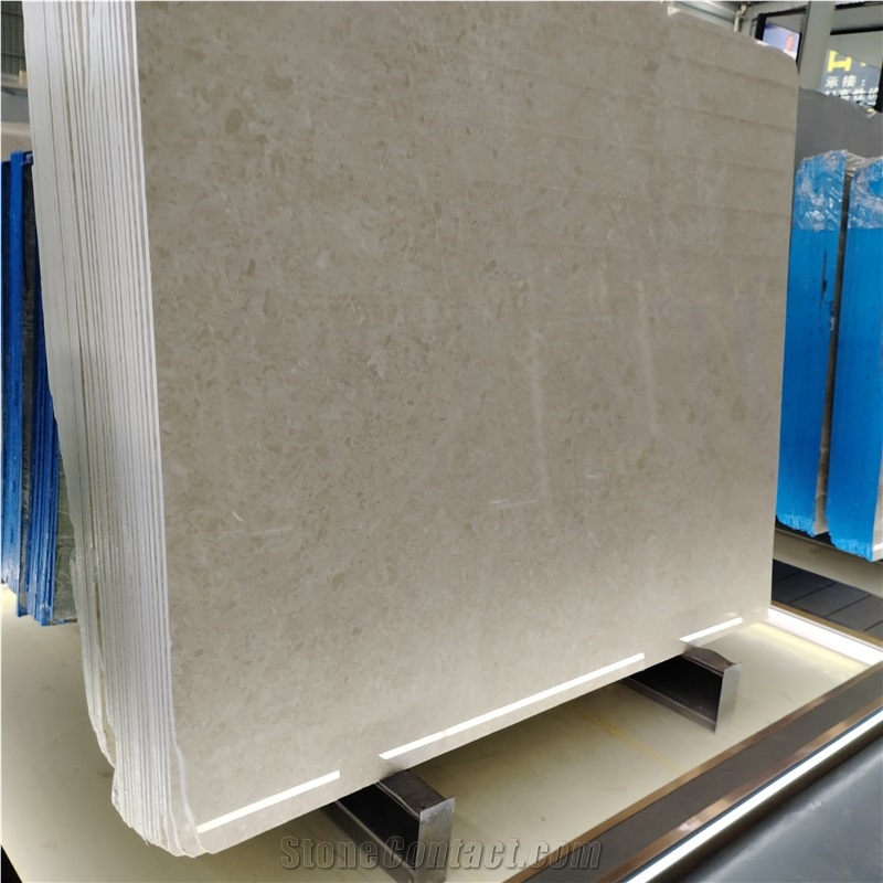 White Marble Slabs With Yellow Round Pattern On Sale