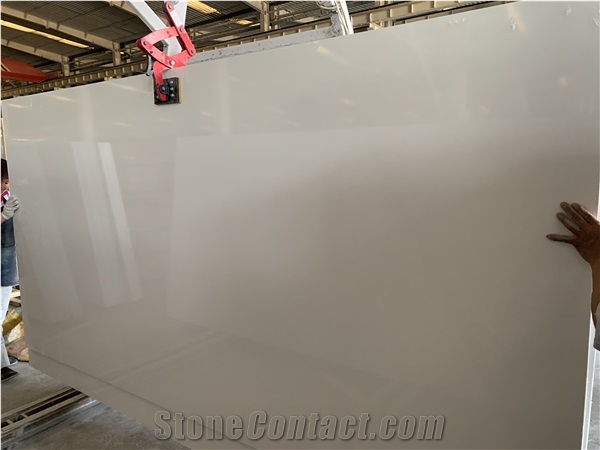 High Quality Pure White Quartz Powder Stone Flooring Slabs