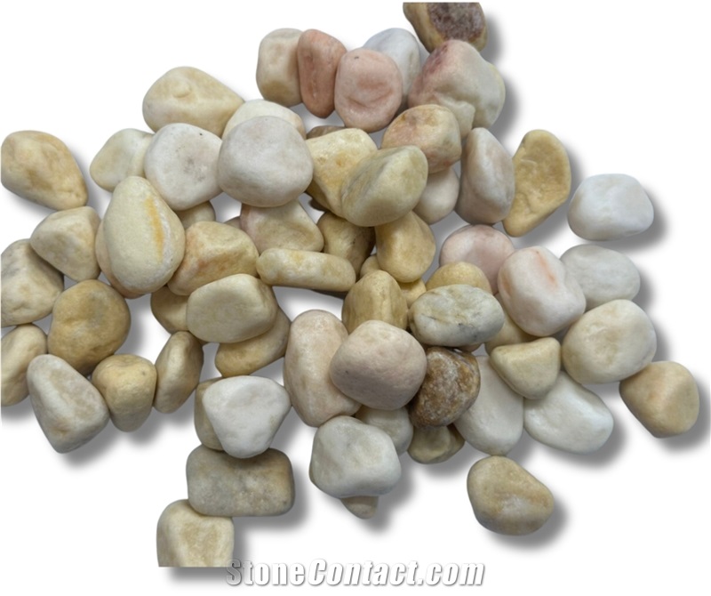 Yellow Pebble For Garden And Landscape Customized Size