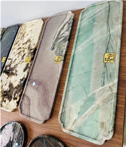 Stone Dining Accessories Pampers Green Quartzite Kitchen Tea Trays