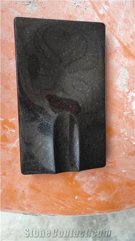 Stone Plates Granite Angola Black Ashtray For Home Decor