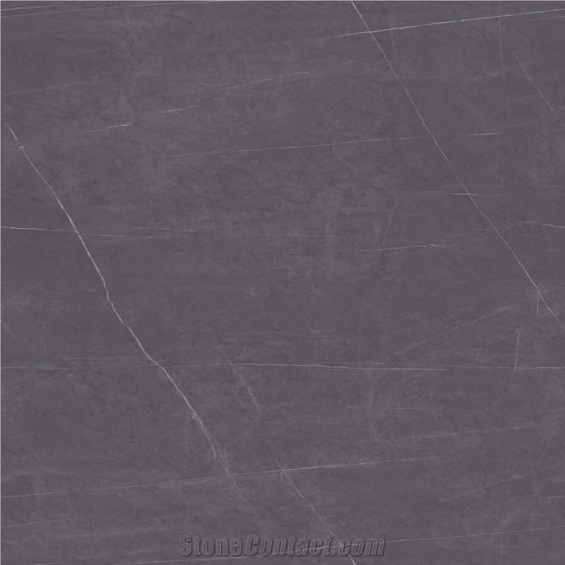 Armani Dark Grey Sintered Stone Slab Glossy Dry Grain