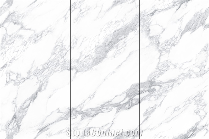 Pear Flower White Continuous Patterns Sintered Stone Slabs