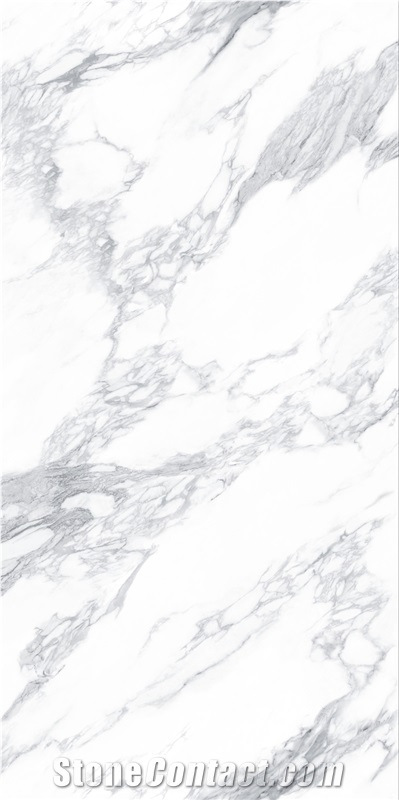 Pear Flower White Continuous Patterns Sintered Stone Slabs