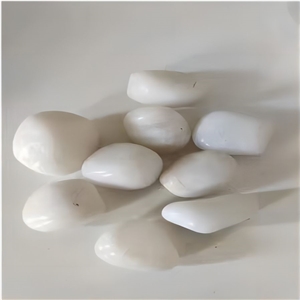 High Gloss White Walkway Washed Pebble Stone