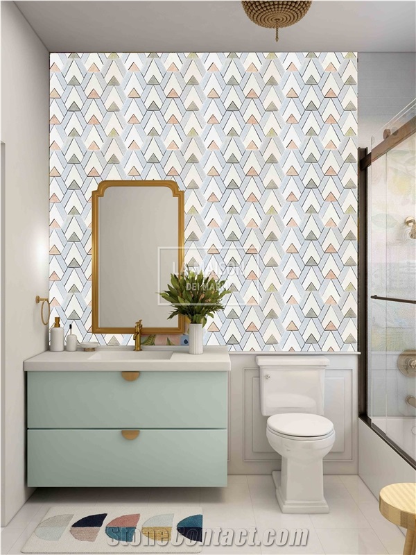 Waterjet Customized Natural Marble Designed Pattern Mosaic