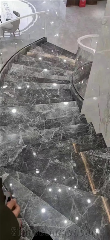 Hermes Silver Grey Marble Slab,Bathroom Floor Tile