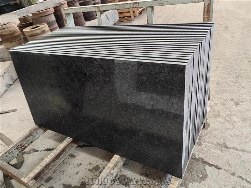 Angola Black Granite Slab And Tiles 1200*600Mm