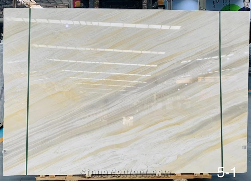 Polished Earl White Marble Slabs & Tiles With Gold Veins