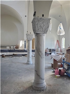 Guangxi White Marble Column,Optimustone Column