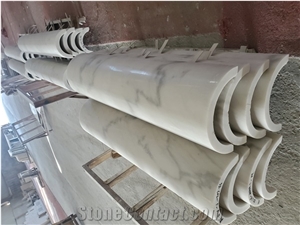 Interior White Marble Column,Optimustone Carving Column