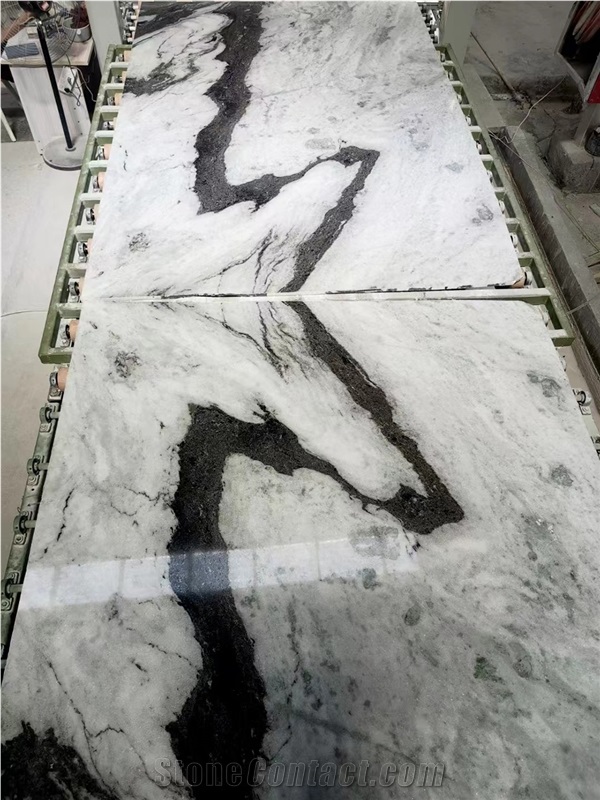 China Panda White Marble Polished Slab & Wall Tile