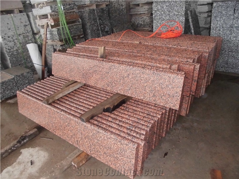 G562 Feng Ye Hong Granite Stair,Stair Treads,Stone Steps