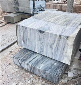Vietnam Cloud Crystal White Marble Block