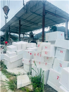 Vietnam Gray Light Snow White Marble Blocks