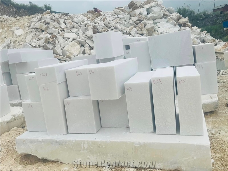 Vietnam Snow White Marble Blocks