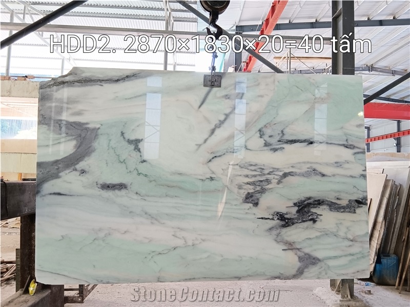 Vietnam Special Cyan Hill Snow White Marble Slabs