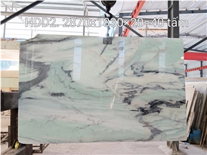 Vietnam Special Cyan Hill Snow White Marble Slabs