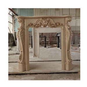 Travertine Home Fireplace Free Standing Fireplace