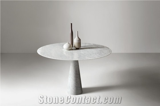 Carrara Marble Rounded Coffee Table Top