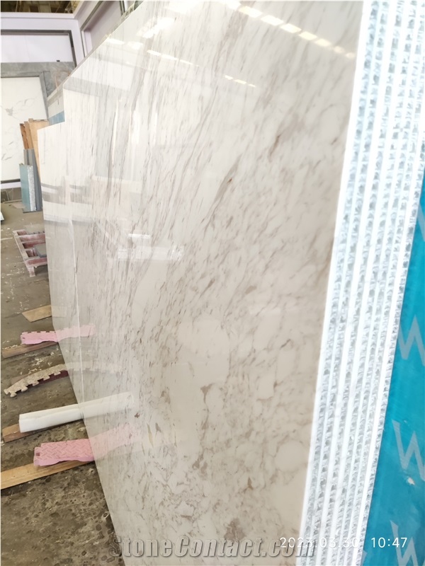 Volakas White Marble Artificial Honeycomb Slab