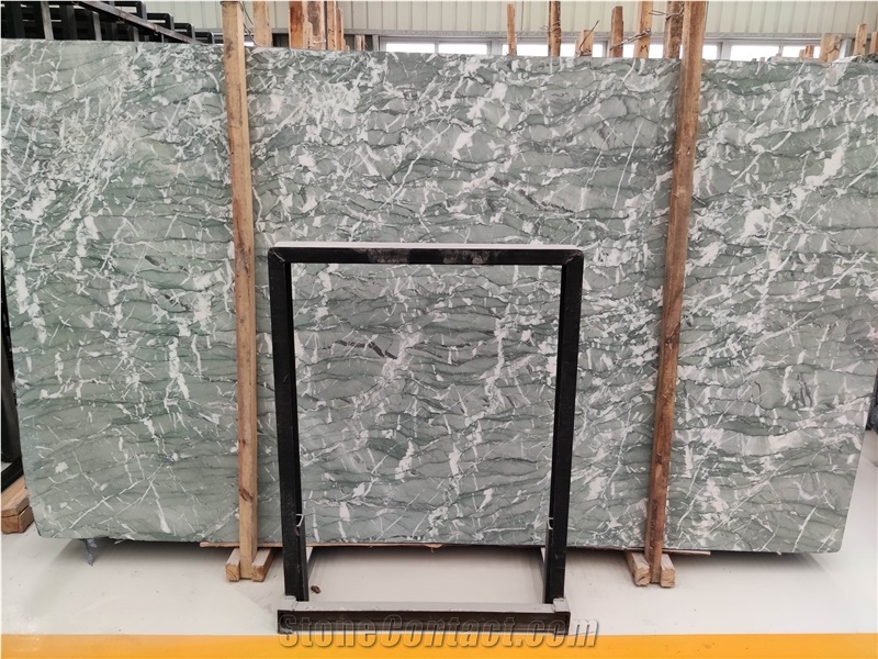 Antiq Green Marble Slab For Countertop