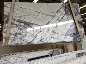 Book Match Translucent Milas Lilac Marble For Wall Floor Tile