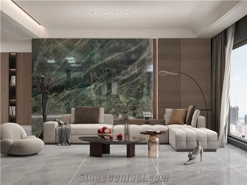 Luxury Verde Alpi Marble Slab For Hotel