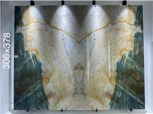 Bookmatched Luxury Stone Slab For Wall Decor Tv Background
