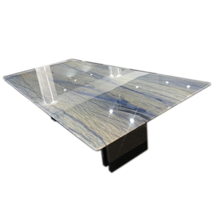 Brazil Azul Imperial Quartzite Side Table For Home Decor