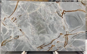 Brazil Deep Blue Quartzite Slab For Home Decor
