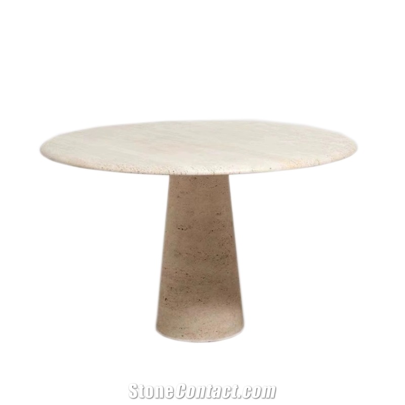 Travertine Round Coffee Table For House Decor Luxury