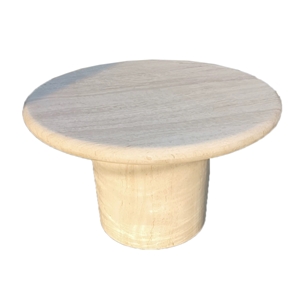 Travertine Round Dinning Table Coffee Table For Home Decor