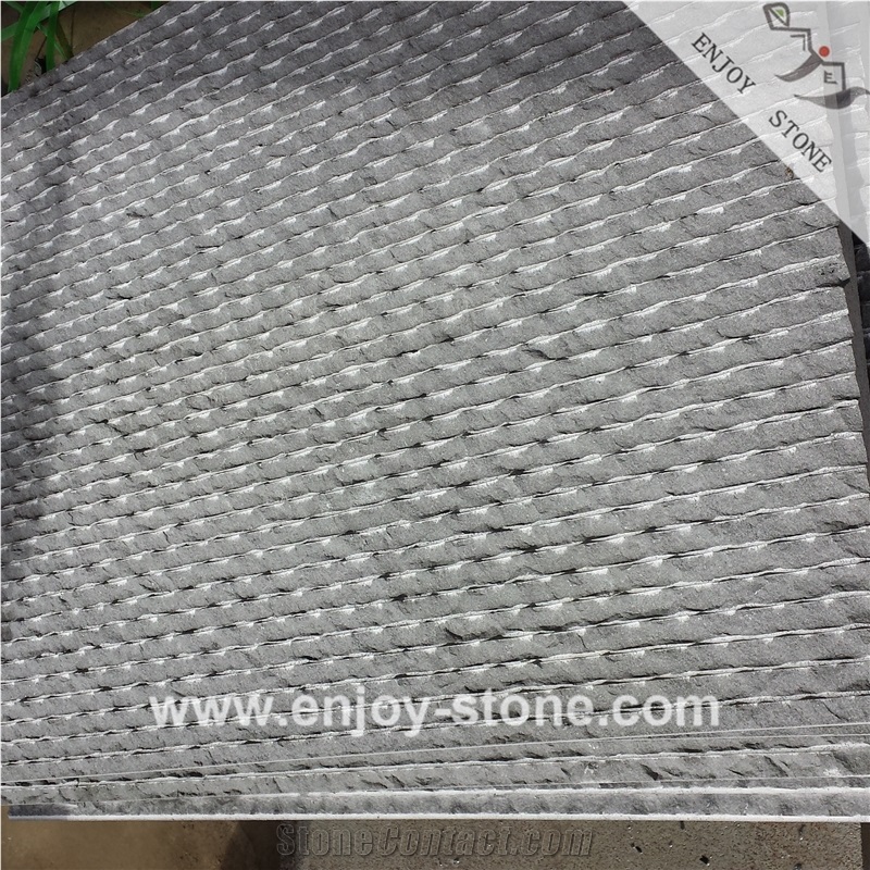China Grey Basalt Tiles Combed