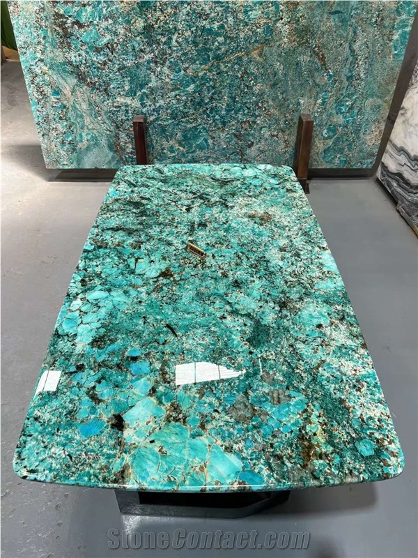 Amazon Green Granite Slabs Polished Exotic Stone