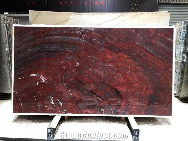 Iron Red Granite Slabs Tiles Countertop