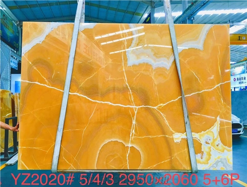 Orange Onyx Slab Tile