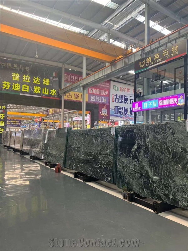 Prada Green Marble Slab Tiles China