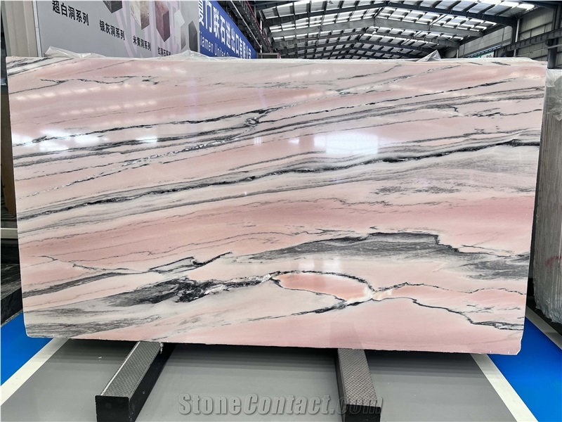 Rosa Aurora Marble Slab Tiles China