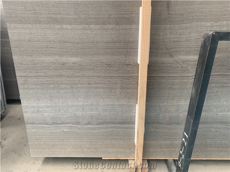 Wooden Grey Marble Slabs& Tiles, China Grey Marble