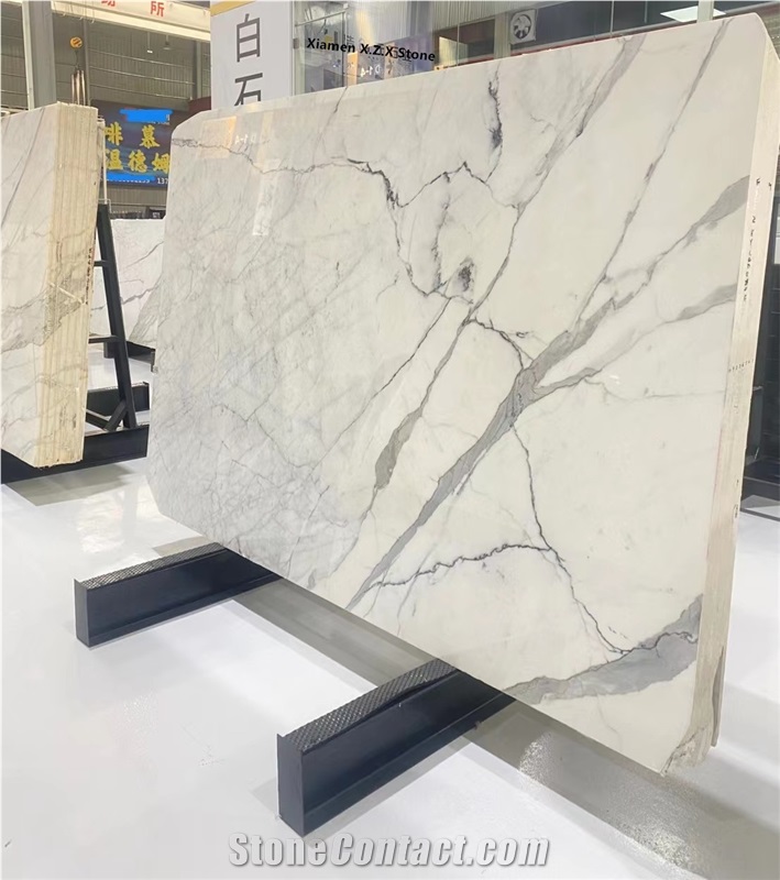 China Calacatta Marble Polished 2Cm Slabs Factory
