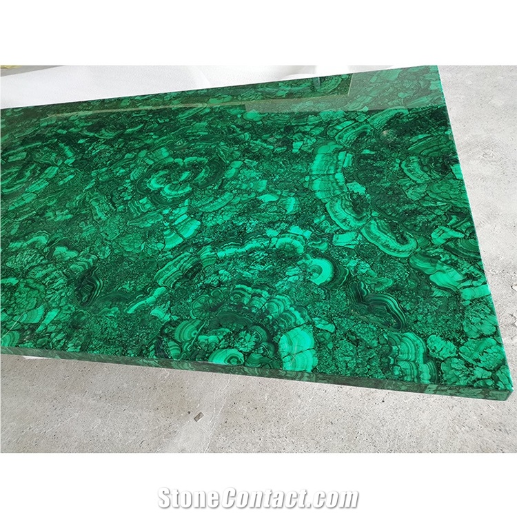 Green Malachite Semiprecious Stone Big Slab