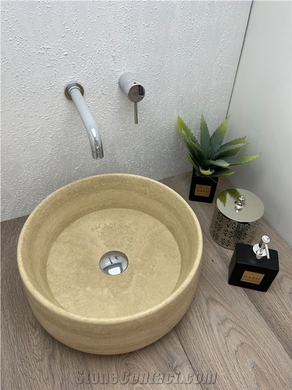 Arabescato White Marble Wash Basins For Bathroom
