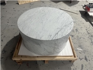 Bianco Carrara Marble Stone Coffee Tables For Home Decor